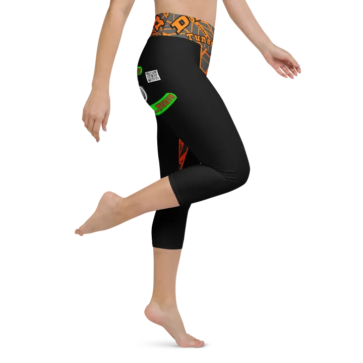 90s Vibes All-Over Yoga Capri Leggings product image (1)