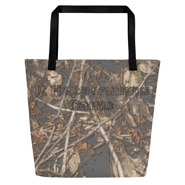 Large Tote Bag w/ Pocket - Dead Split - It Happennnns Camo product image (1)
