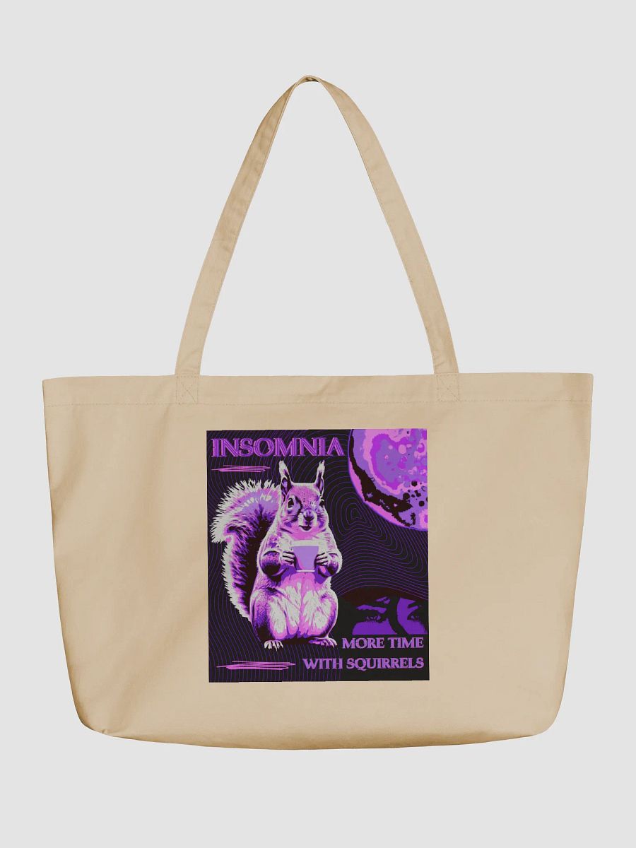 Insomnia Squirrel Organic Tote Bag product image (1)