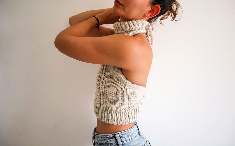 Copious Cables – Cable Knit Halter Top Pattern product image (4)