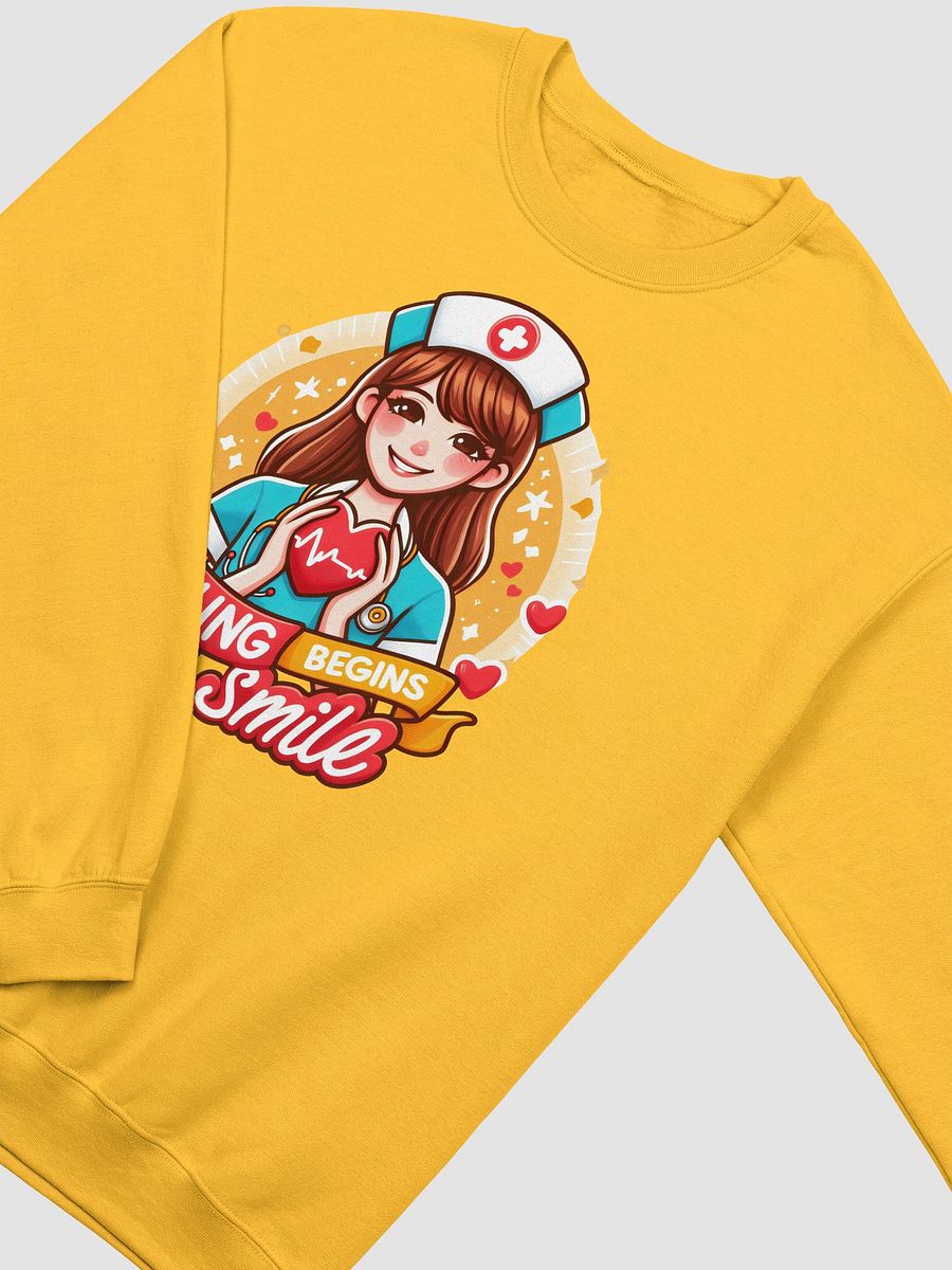 Smiling Nurse Heartbeat Sweatshirt product image (34)
