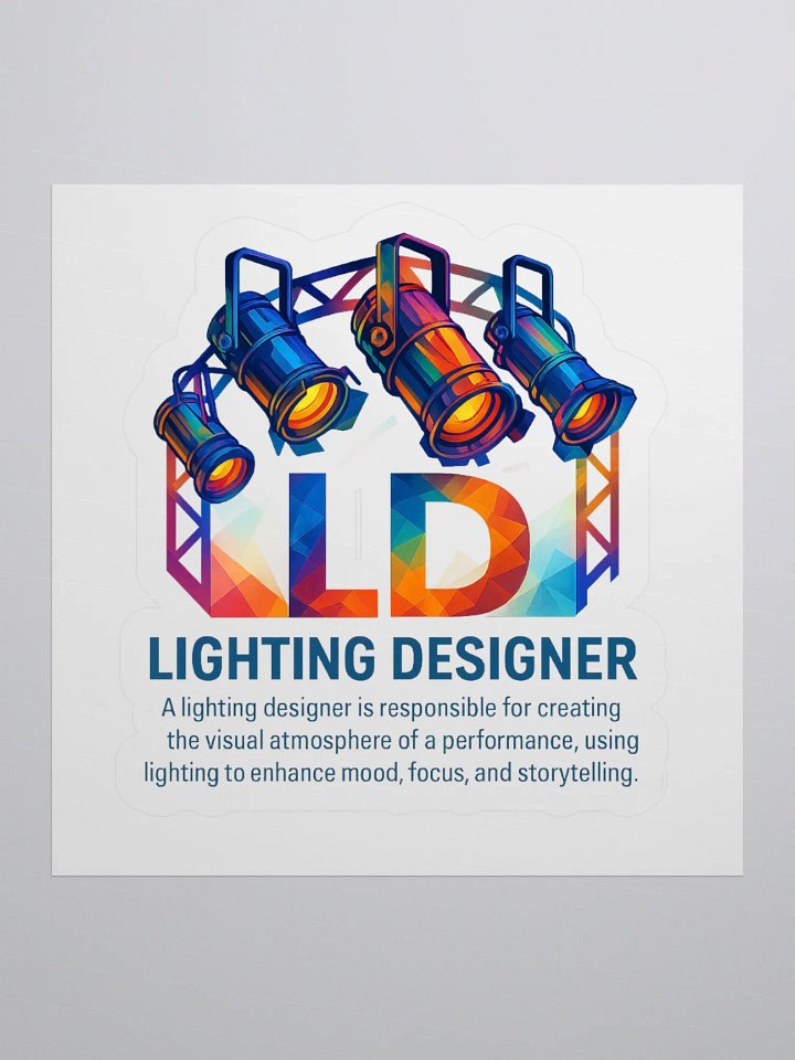 Theatrically Jerry: "LD (Light Designer) Prismatic Series Stickers product image (3)