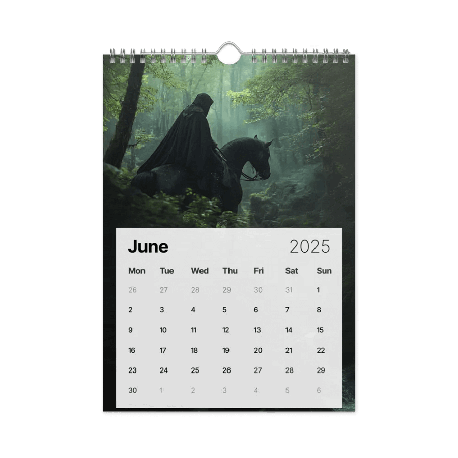 Dark Rider Wall Calendar (2025) by Allcolor product image (9)