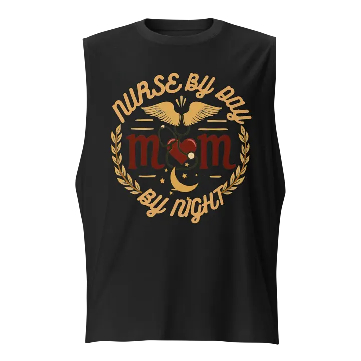 Nurse by Day Mom by Night Muscle Tank product image (1)