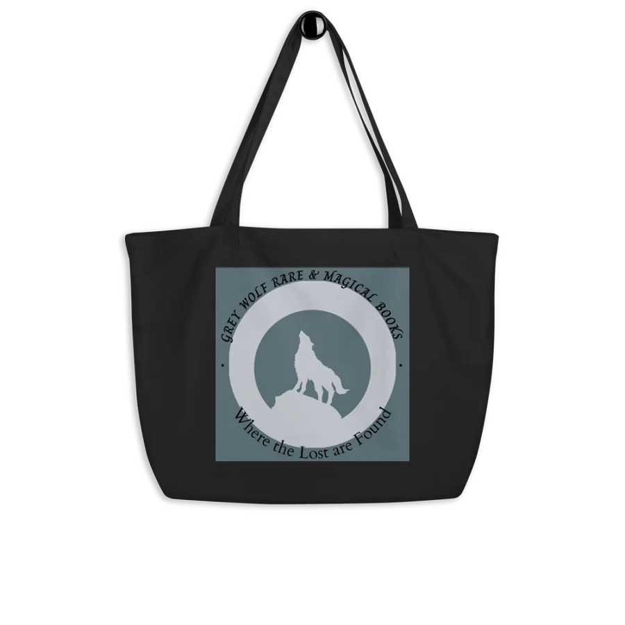 Grey Wolf Rare & Magical Books Logo Organic Tote Bag product image (4)