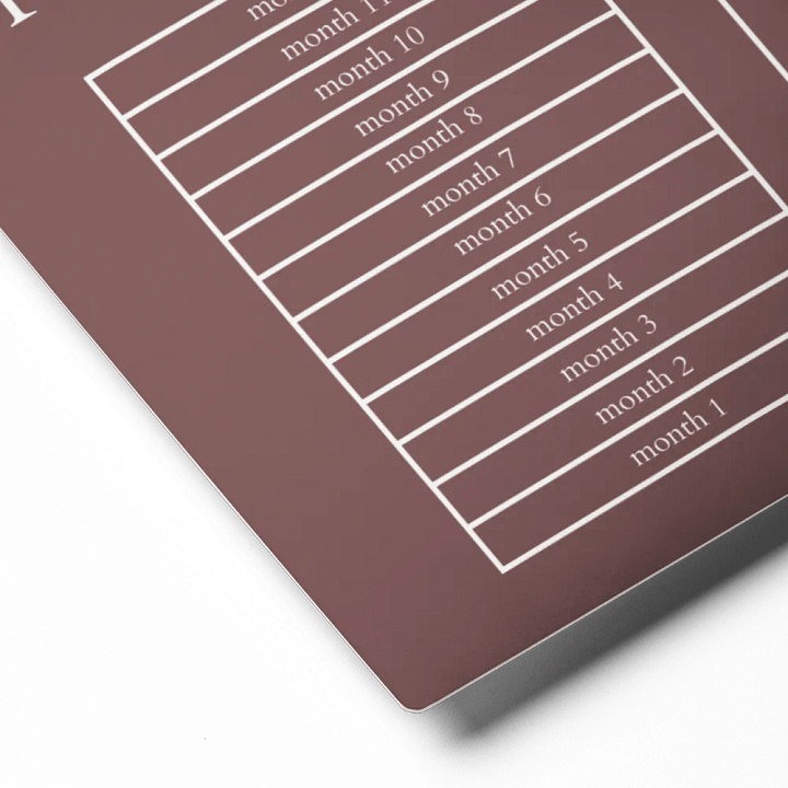 HIGHFALUTIN ANNUAL RENT TRACKER (white design 9) product image (2)