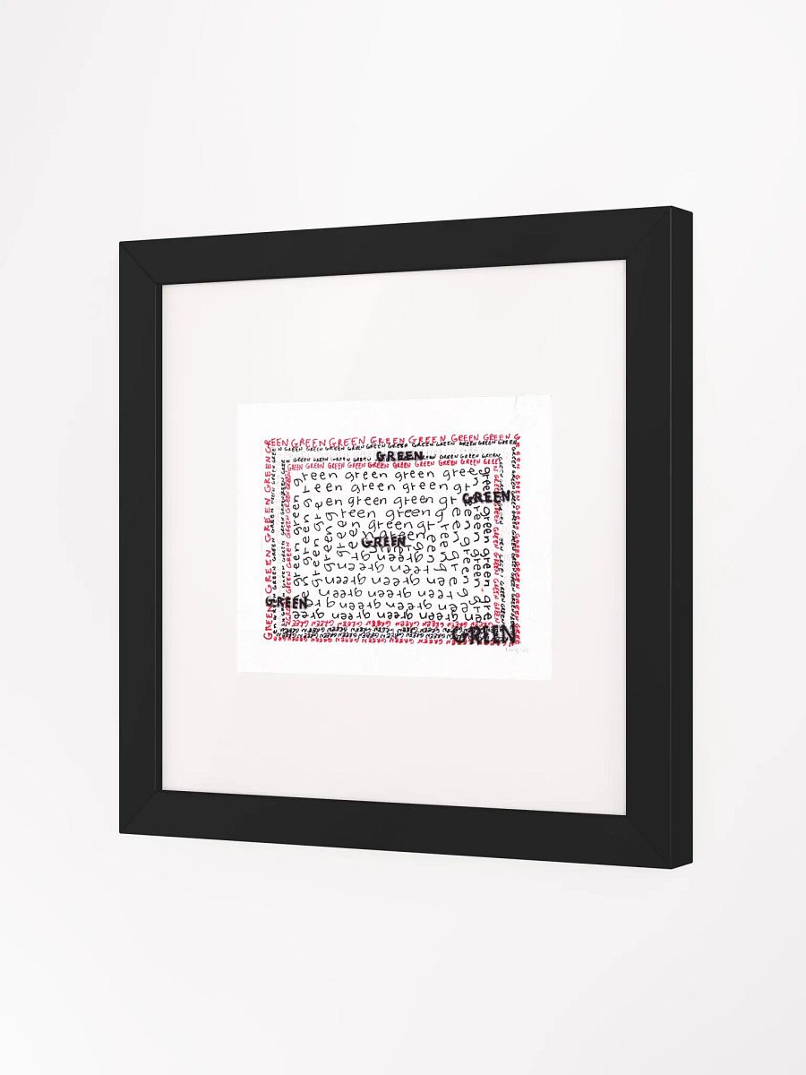 green Panel Card Print Framed product image (3)