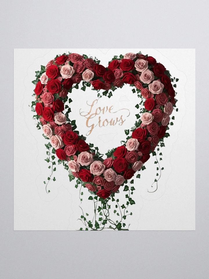Love Grows Rose Heart Stickers product image (3)