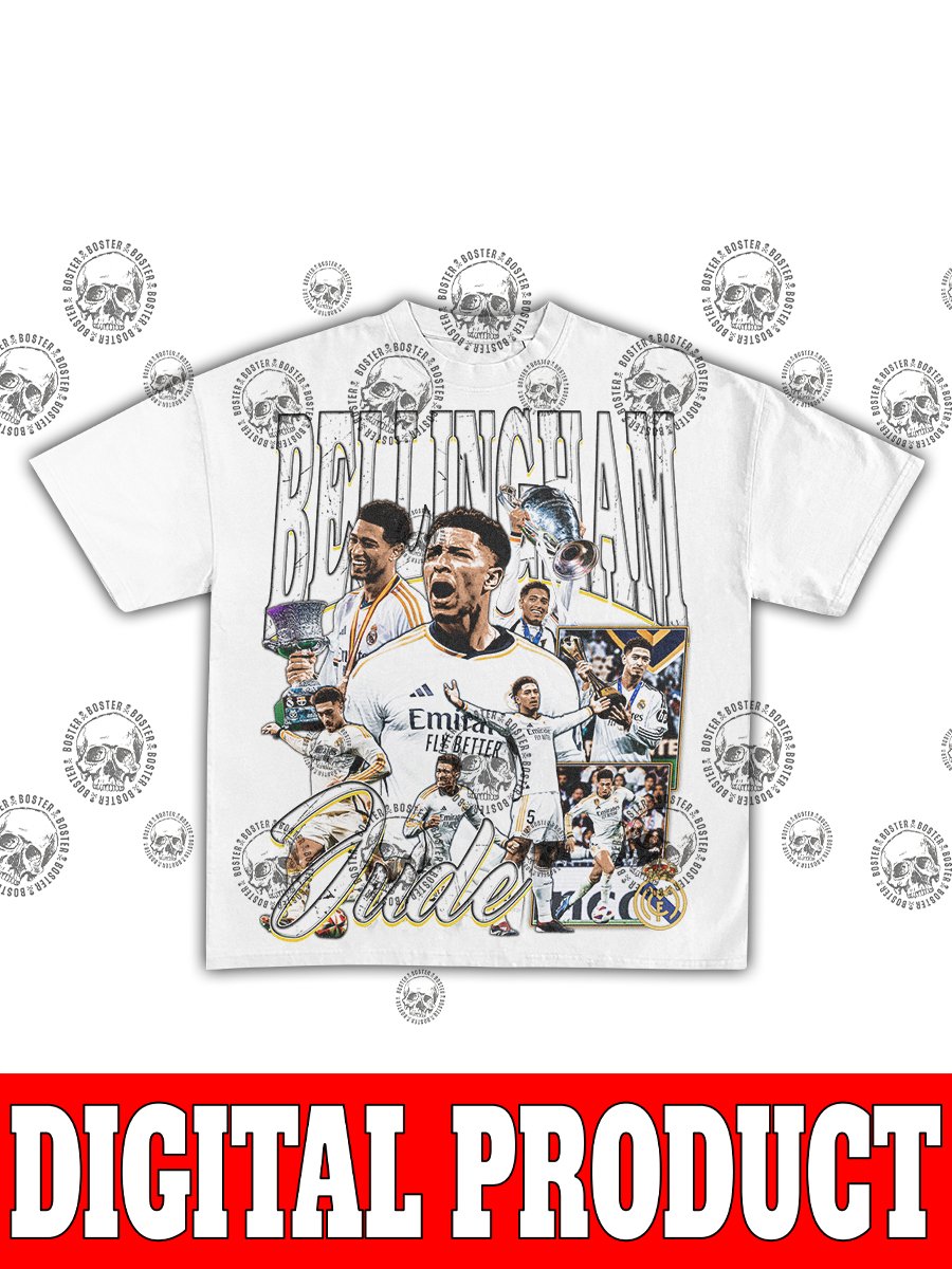Jude Bellingham Real Madrid Midfielder Number 5 Vintage Football Bootleg Graphic product image (2)