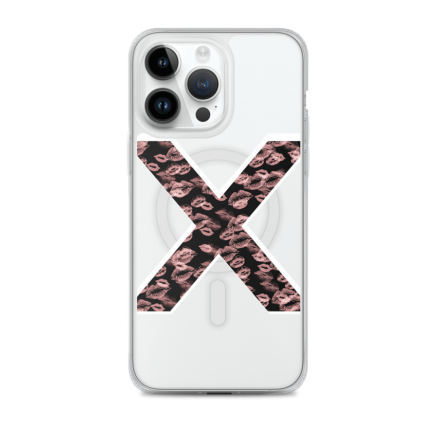 Black X Pink Lipstick Kisses Phone Case product image (1)