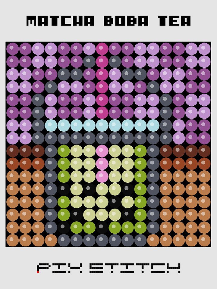 Matcha Boba Tea Pixel Art product image (1)
