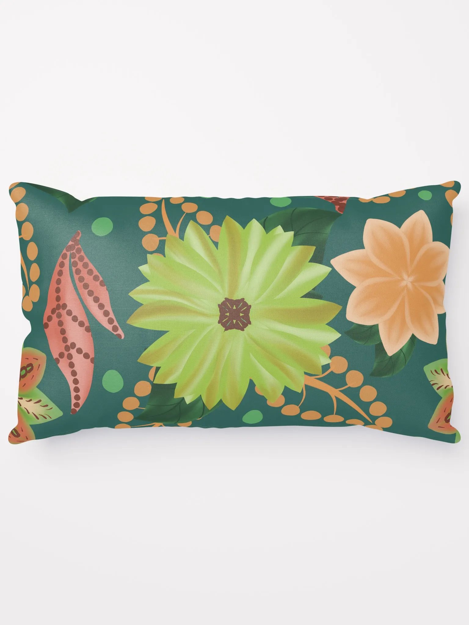 El Yunque Teal Floral Pillow product image (15)