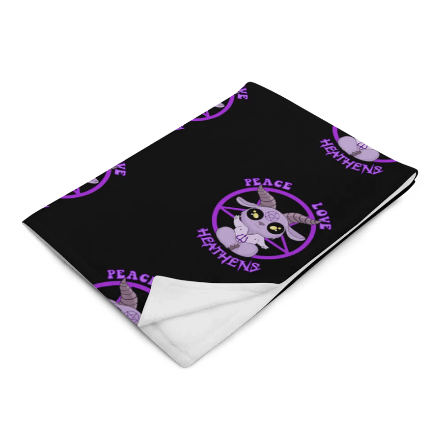 Peace, Love, Heathens Throw Blanket - Purple product image (14)