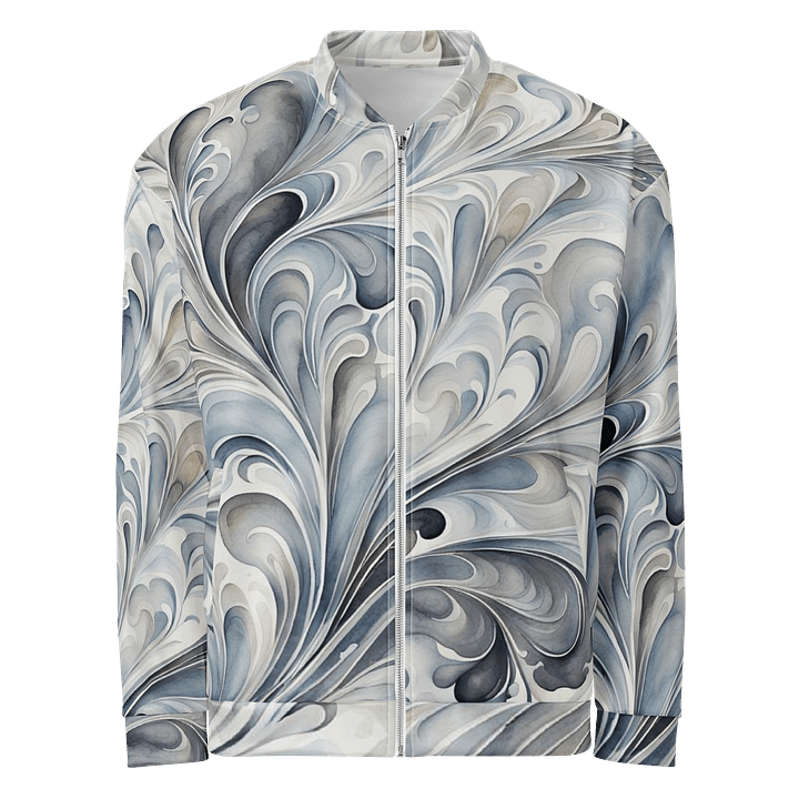 Gray Fractals Bomber Jacket product image (1)