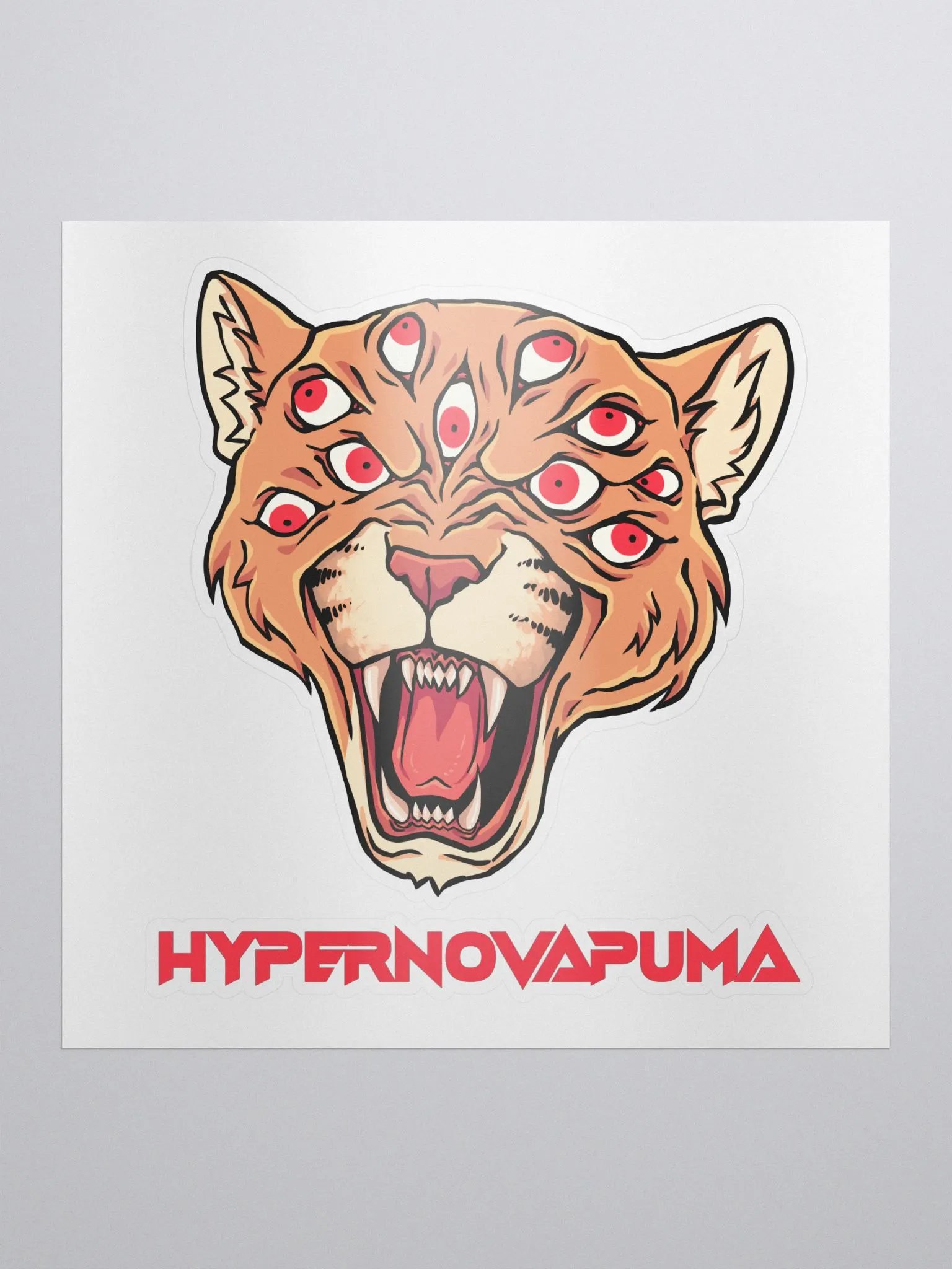 Puma Eye Logo w/Text Sticker product image (1)