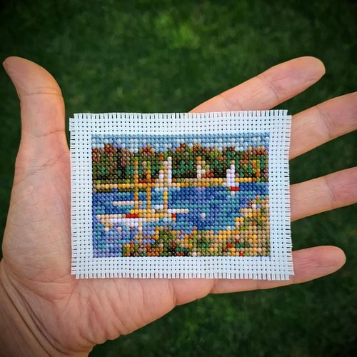 A tiny masterpiece with big Impressionist vibes 🎨⛵
This 2x3