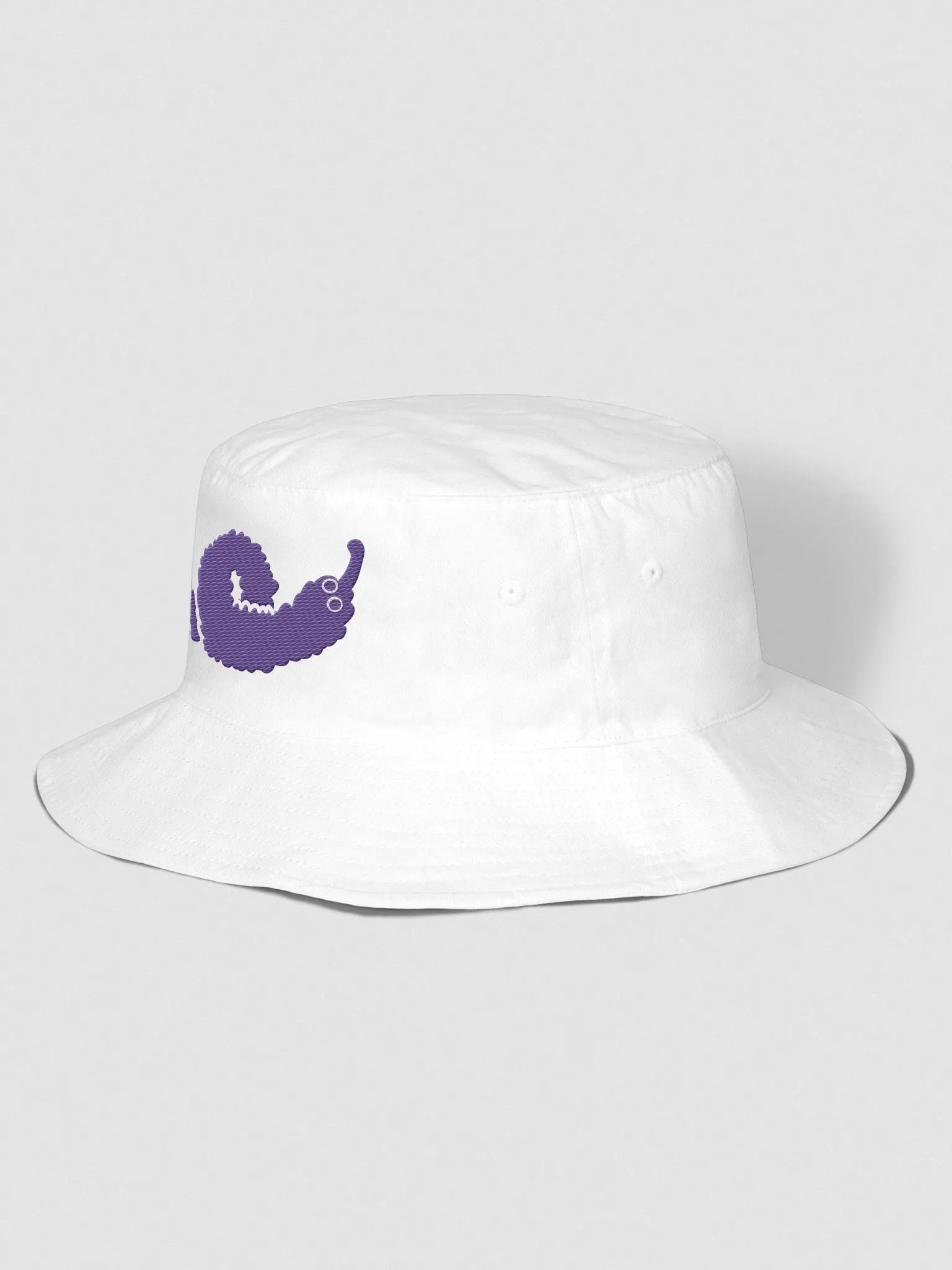 Oh Worm? purple embroidered bucket hat product image (3)