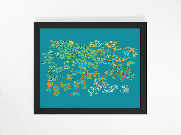 A Monster's Expedition Map - Framed Print product image (2)