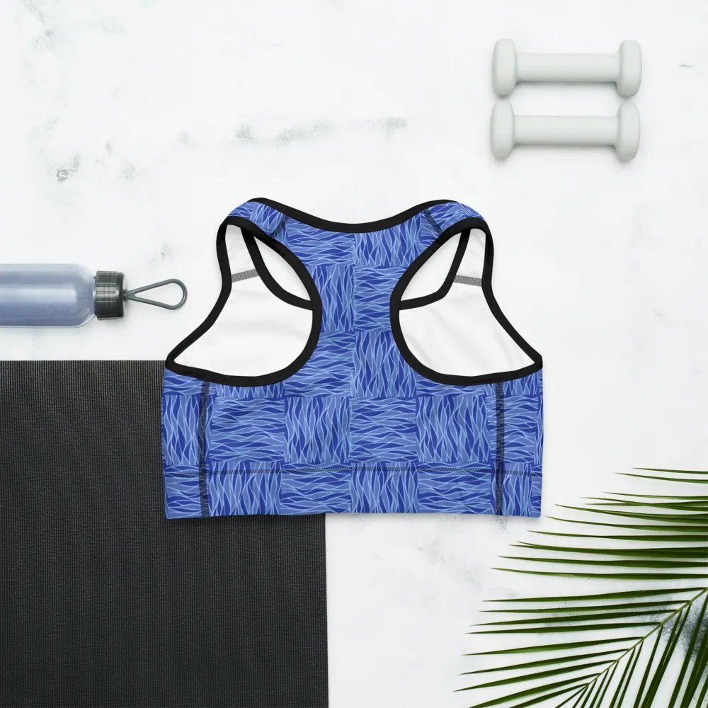 Powder Blue All-Over Print Sports Bra product image (8)
