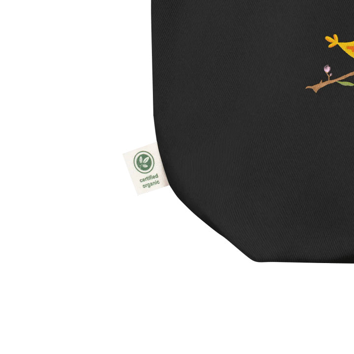 Peace and Love Eco Black Tote Bag product image (2)
