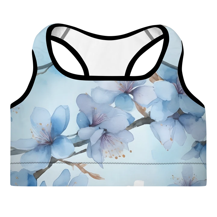 Tranquil Blue Blossoms Padded Sports Bra product image (1)