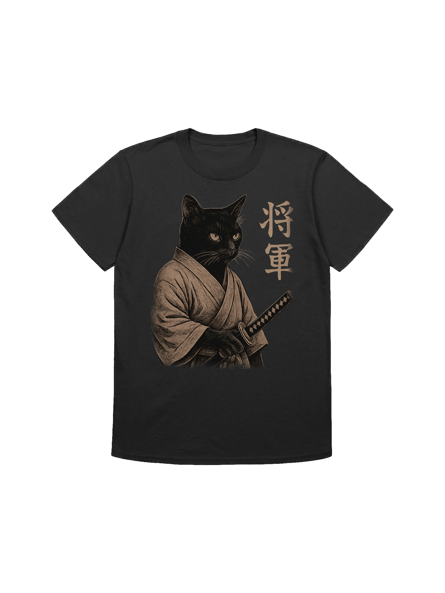 Samurai Cat Ukiyo-e T-Shirt product image (1)