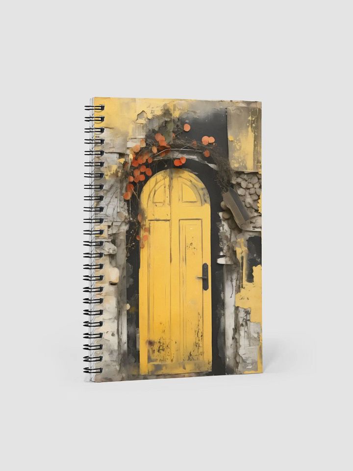 Yellow Vintage Doorway Spiral Notebook product image (1)