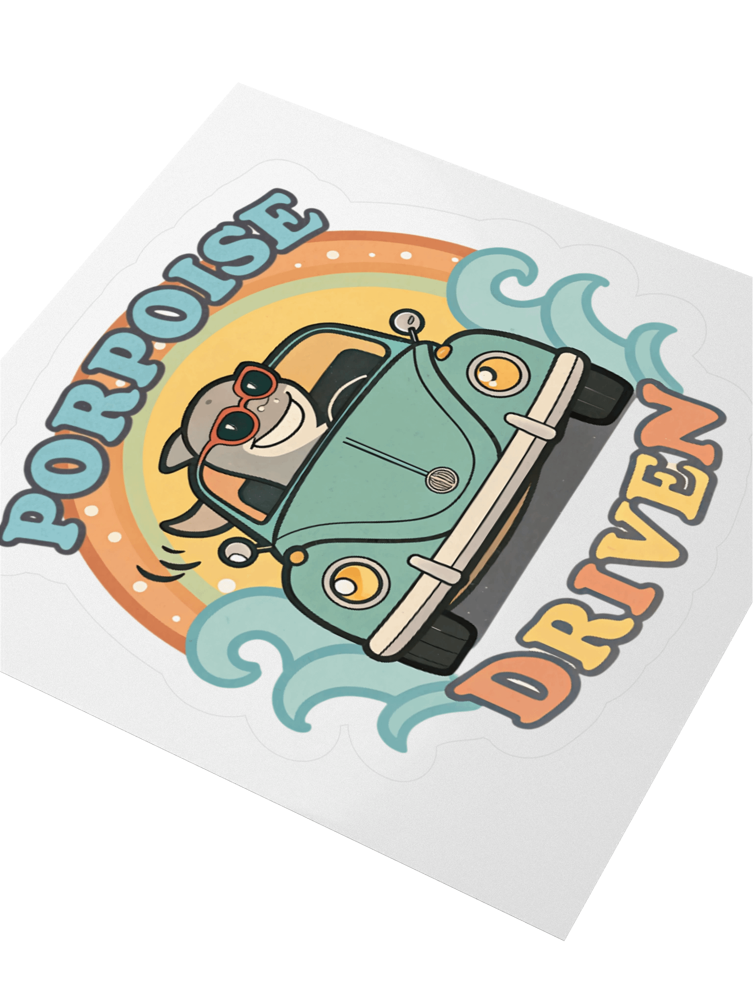 Porpoise Driven Vintage Car Sticker product image (7)