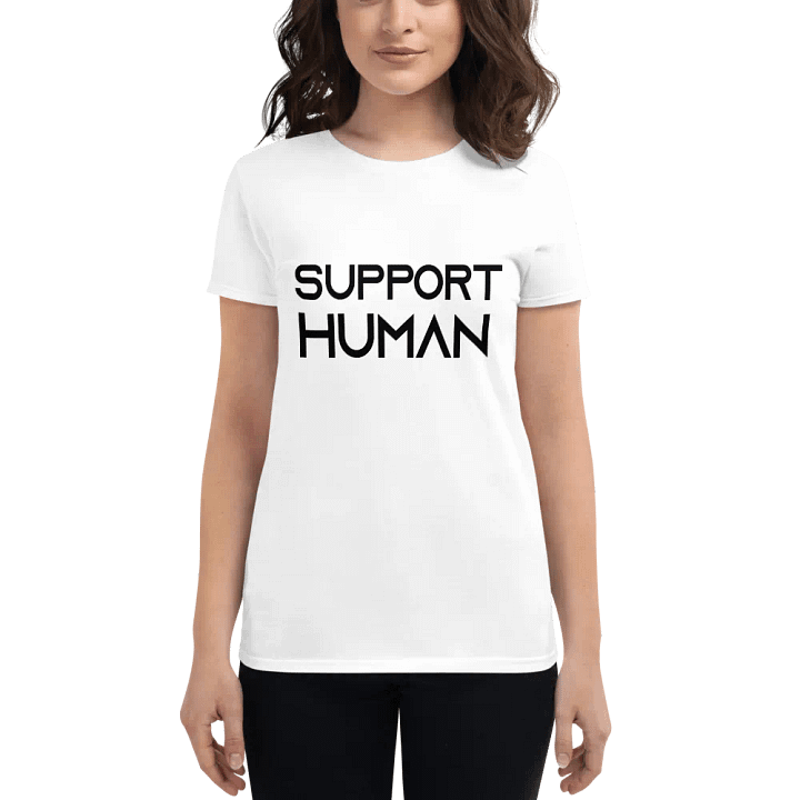 Support Human Fitted T-Shirt (Bold) product image (1)