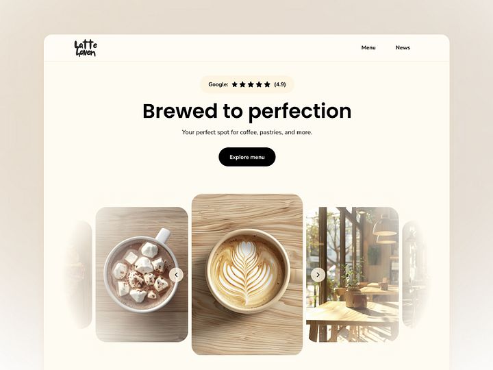Latte - FREE Framer Restaurant & Cafe Template product image (1)