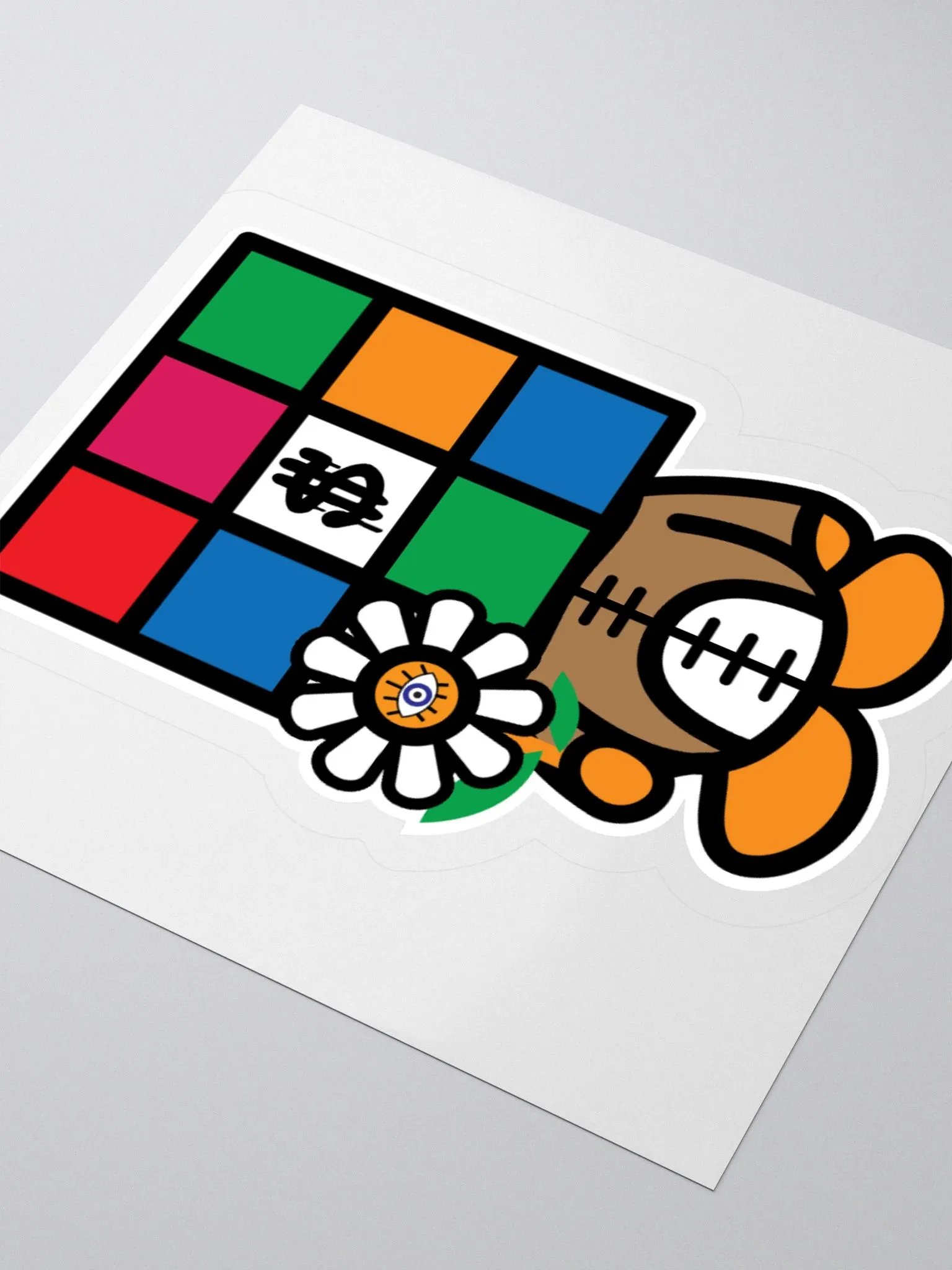 Cube Head Waterproof Kiss-Cut Sticker product image (8)