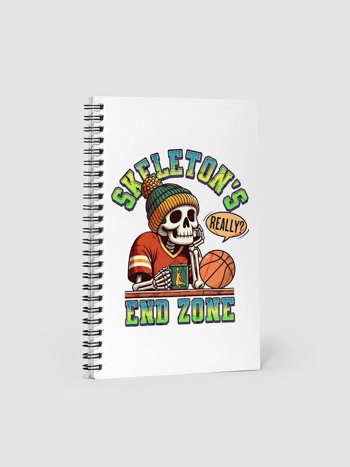 Skeletons End Zone Basketball Customizable Spiral Notebook product image (2)