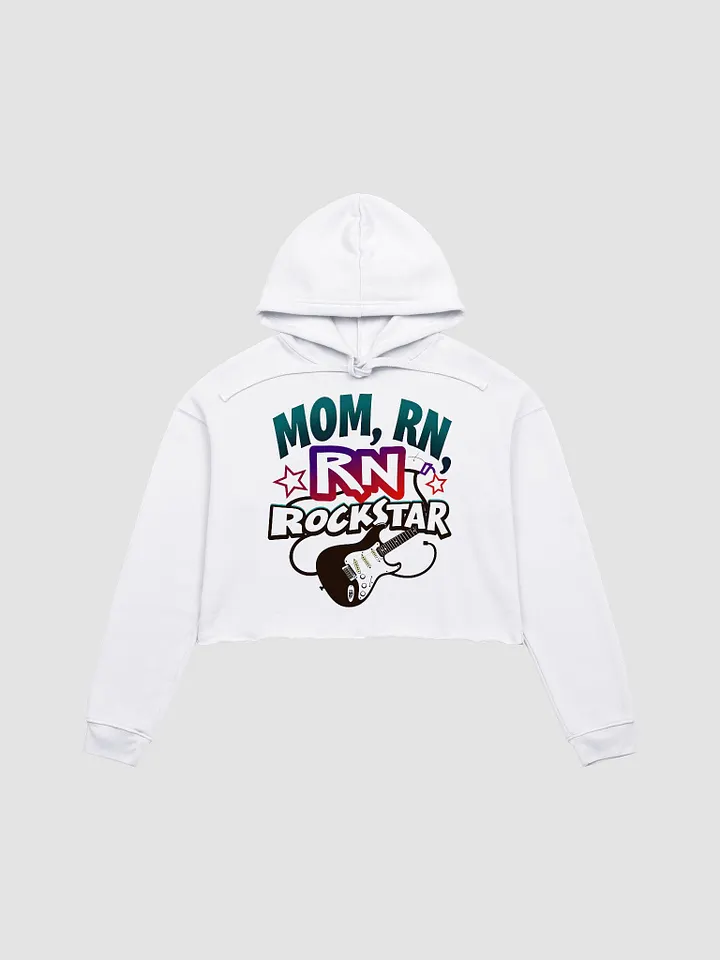 mom Rockstar Nurse Crop Hoodie product image (1)