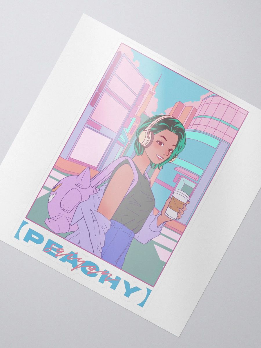 Walking with Peachy Sticker product image (2)