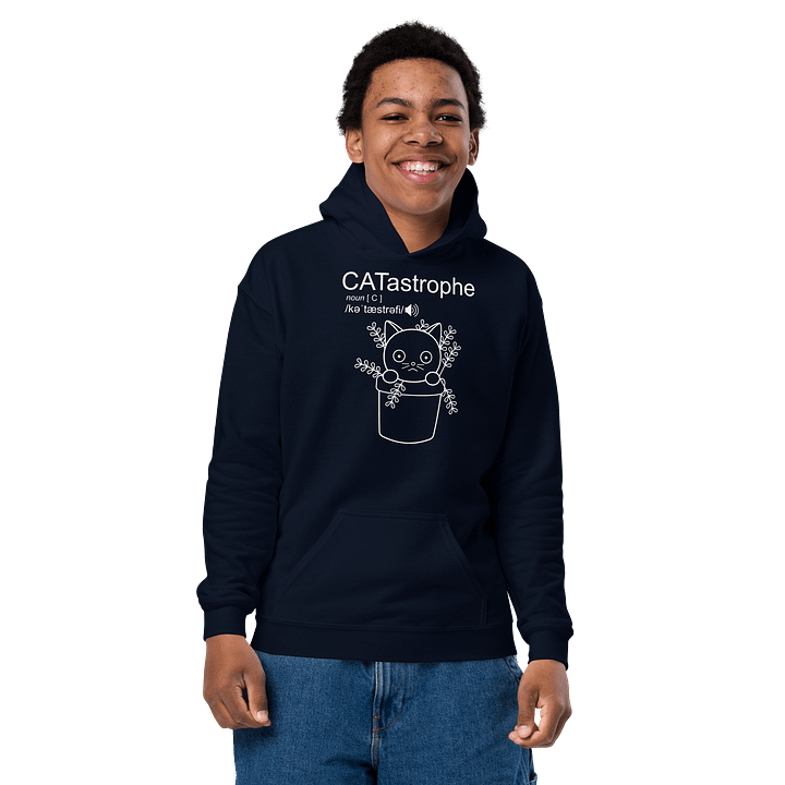 CATastrophe (Cat in Plant Pot) - Unisex Youth Hoodie product image (12)