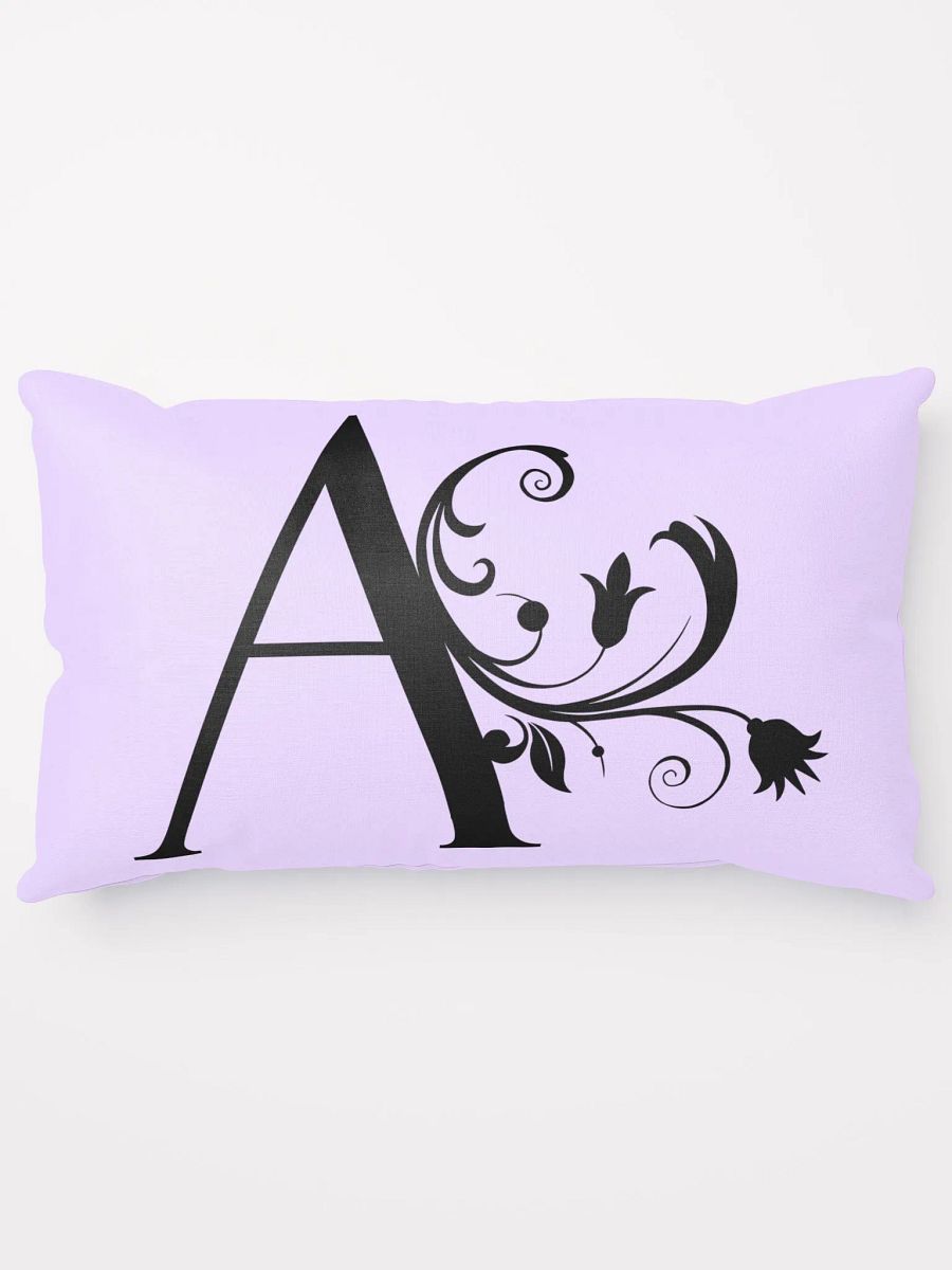 Letter A Lavender Throw Pillow product image (13)