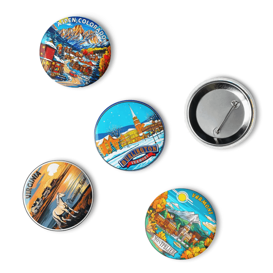 Set Of 5 Pins (U.S. Picturesque Small Towns & Landscapes) product image (10)
