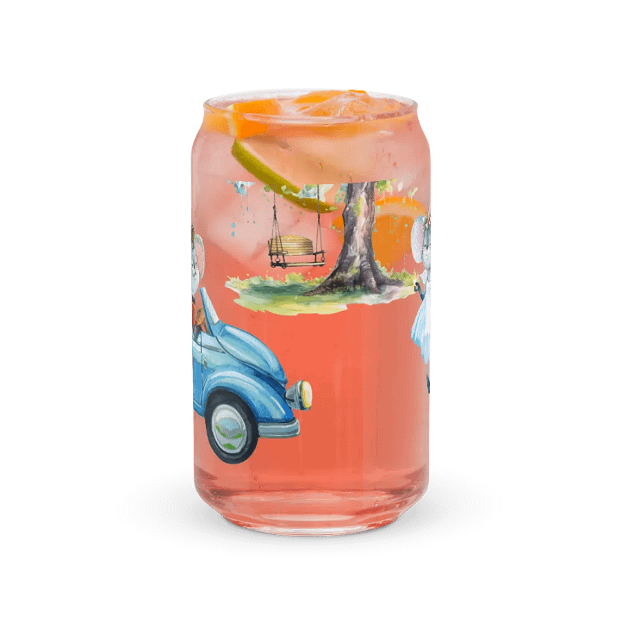Four Seasons of Love: Love In Full Bloom Can-Shaped Glass | Romantic Spring Drinkware product image (7)