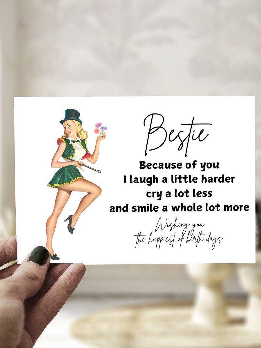 1950s Retro Bestie Birthday Card product image (1)