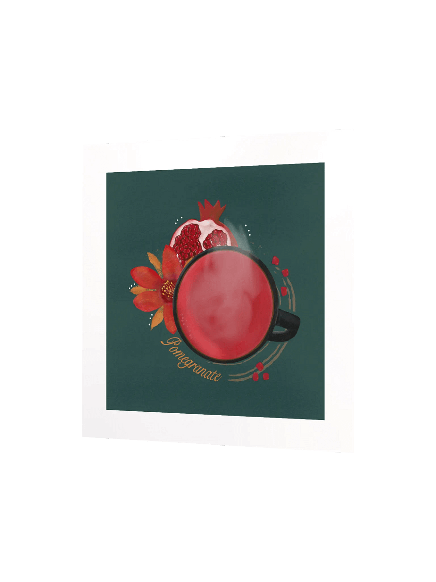 Pomegranate Herbal Tea Matte Poster - Green product image (3)