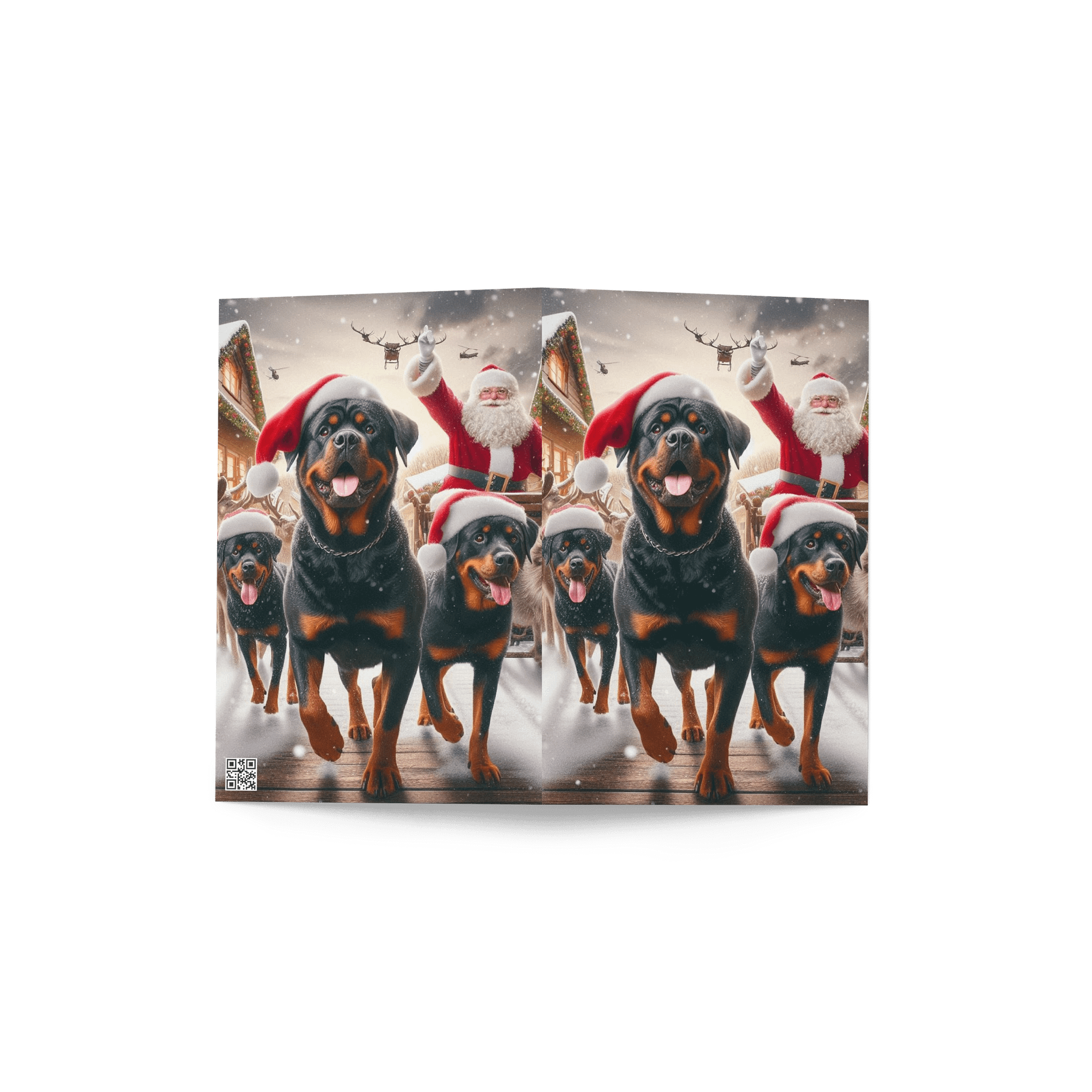 Rottweiler Santa Paws Greeting Card product image (4)