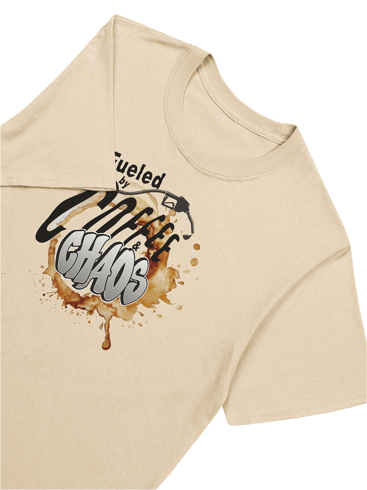 “Fueled by Coffee & Chaos” Graffiti Unisex Softstyle Tee product image (1)