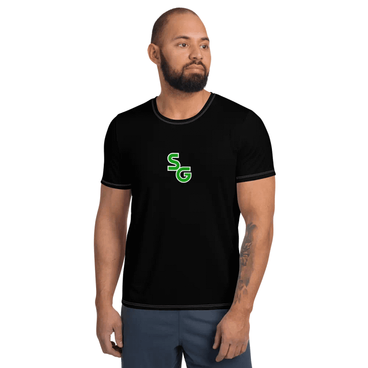 SG Green Logo Black Athletic Tee product image (1)