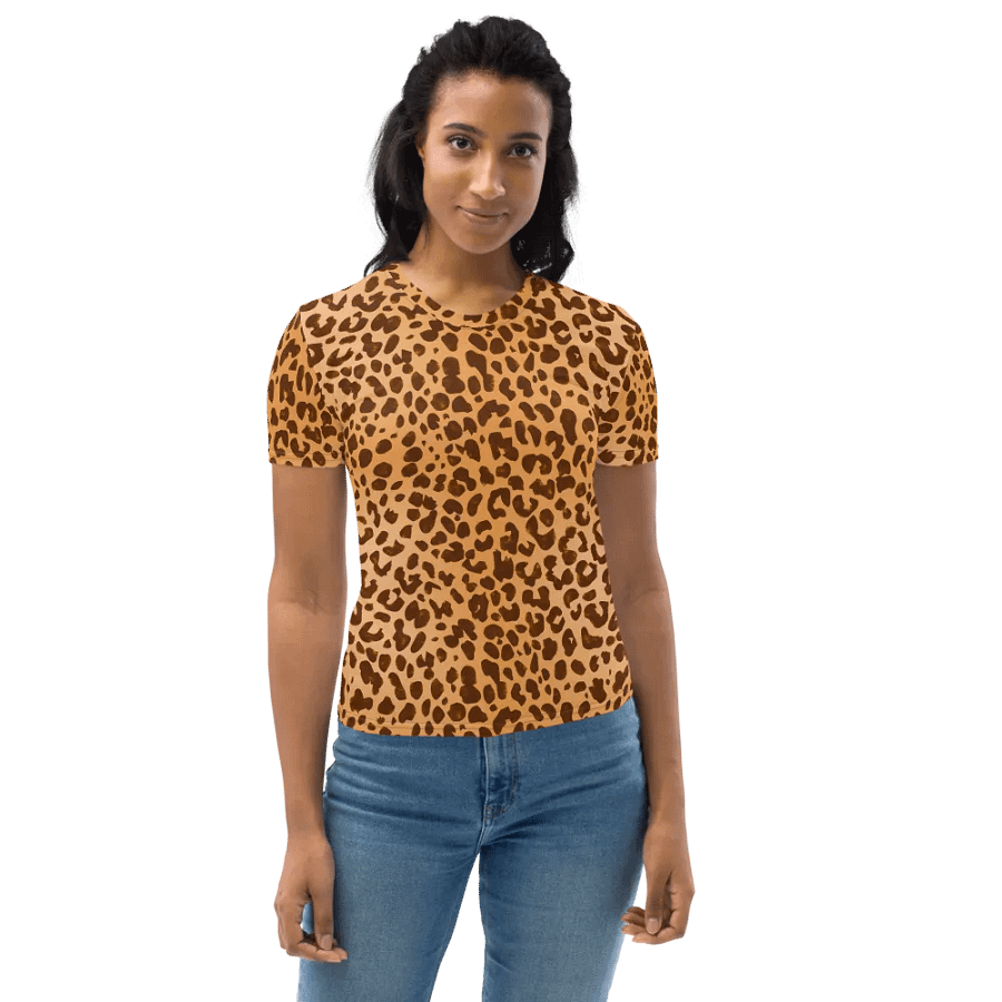 Brown Leopard Print Women's T-Shirt product image (10)