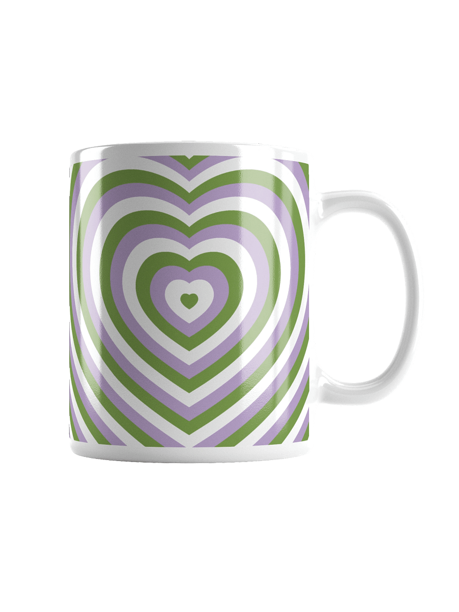 Genderqueer Pride Hearts Mug (Left-handed) product image (1)