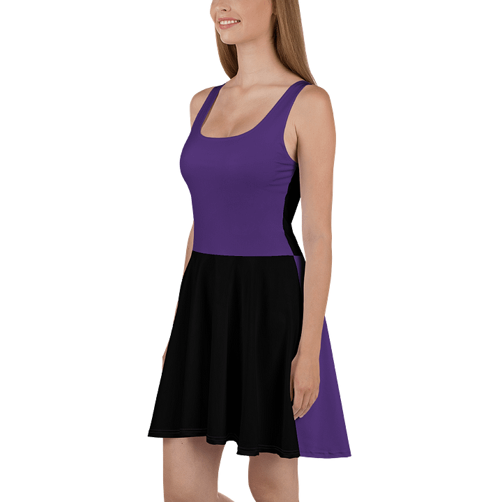 Midnight Veil Designs Black and Purple Fantasy Skater Dress - XS to 3XL product image (1)