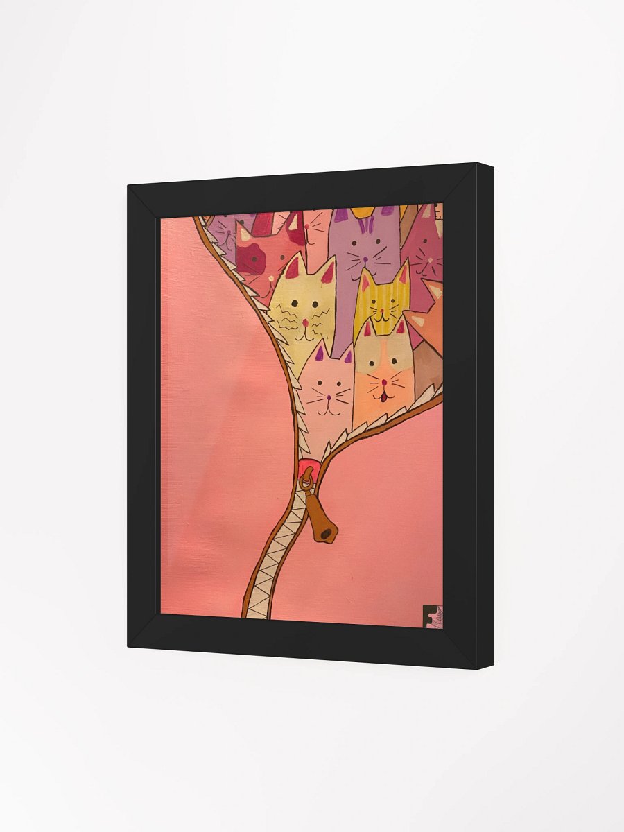 "Unleash The Cats" Framed Poster Print (Pink) product image (3)