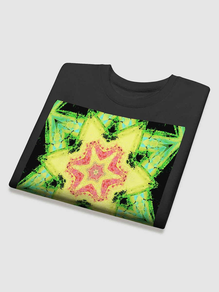 Abstract Green, Orange and Yellow Kaleidoscope Star Unisex Sweatshirt product image (7)