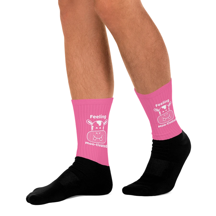 Feeling Mootivated Pink Cow Socks product image (11)