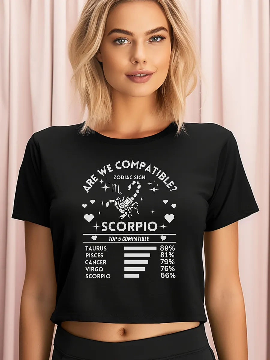 Scorpio Zodiac Sign Romantic Compatibility - AS Colour Women's Premium Crop Top product image (1)